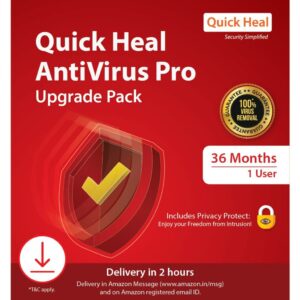 Quick Heal | Antivirus Pro | 3 user | 3 Years | Email Delivery in 2 hours – no CD