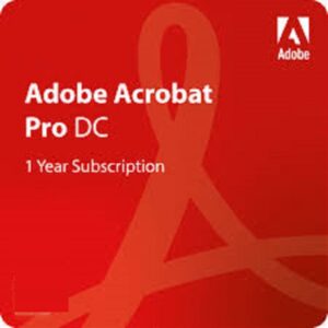 Adobe Acrobat Pro DC – 1 Year Subscription (PC & Mac)
