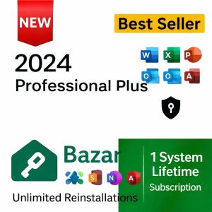 O'ffice Home and Business Professional Plus 2024 All products support, Lifetime Validity, Email Delivery, Unlimited Reinstallations And Quick Installation Support.1-Year Warranty
